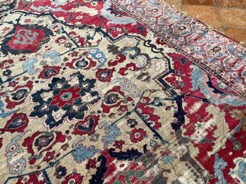 ANTIQUE SILK SENNEH RUG - ADDITIONAL PHOTO 12