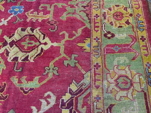 ANTIQUE USHAK CARPET - ADDITIONAL PHOTO 6