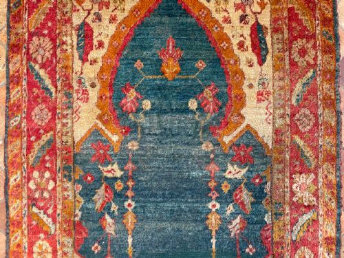ANTIQUE ANGORA USHAK RUG - ADDITIONAL PHOTO 4