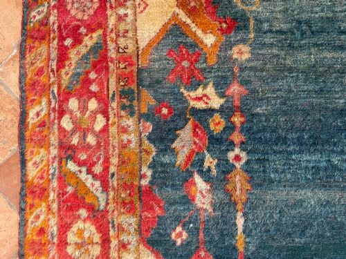 ANTIQUE ANGORA USHAK RUG - ADDITIONAL PHOTO 6