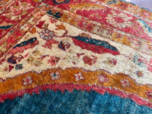 ANTIQUE ANGORA USHAK RUG - ADDITIONAL PHOTO 7