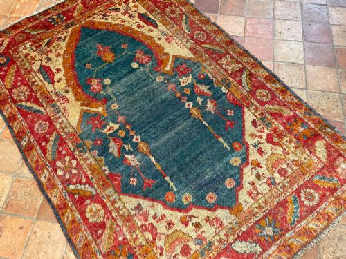 ANTIQUE ANGORA USHAK RUG - ADDITIONAL PHOTO 8