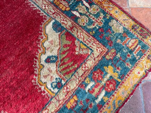 ANTIQUE ANGORA USHAK RUG - ADDITIONAL PHOTO 6