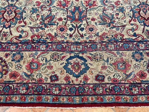 ANTIQUE KIRMAN CARPET - ADDITIONAL PHOTO 5