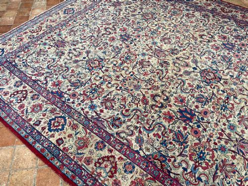 ANTIQUE KIRMAN CARPET - ADDITIONAL PHOTO 7