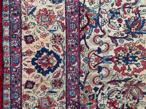 ANTIQUE KIRMAN CARPET - ADDITIONAL PHOTO 8