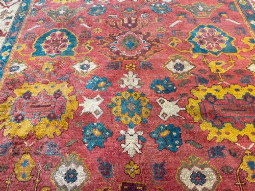 ANTIQUE USHAK CARPET - ADDITIONAL PHOTO 7