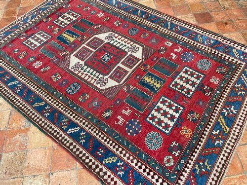 ANTIQUE KAZAK RUG - ADDITIONAL PHOTO 4