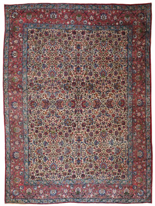 antique kirman carpet - CATEGORY: ANTIQUE RUGS - DATED 1910