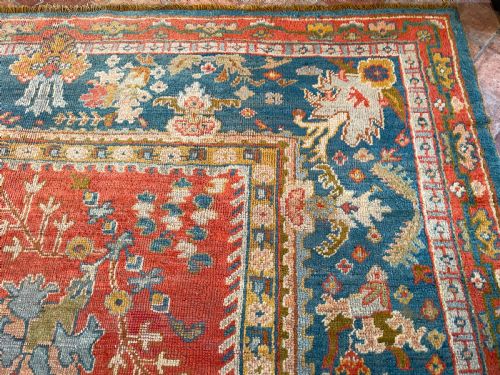 ANTIQUE USHAK CARPET - ADDITIONAL PHOTO 3