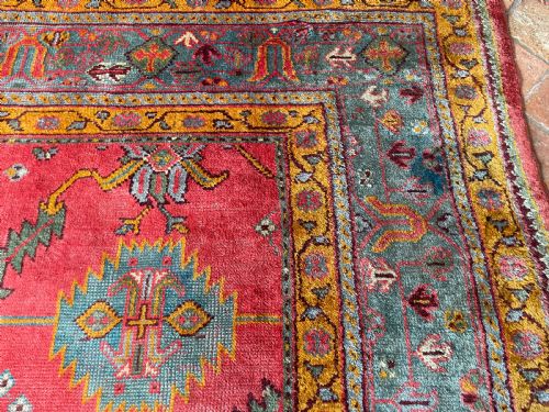 ANTIQUE USHAK CARPET - ADDITIONAL PHOTO 6