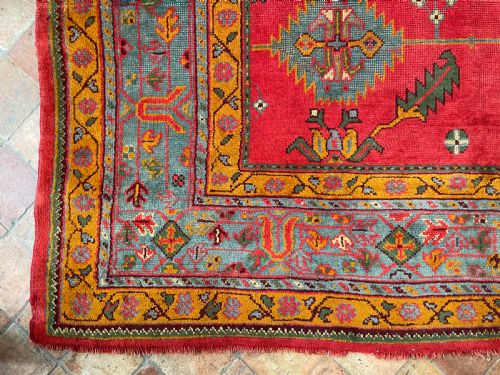 ANTIQUE USHAK CARPET - ADDITIONAL PHOTO 8