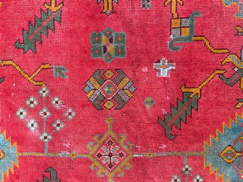 ANTIQUE USHAK CARPET - ADDITIONAL PHOTO 14