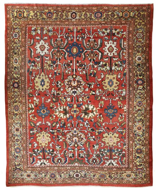 antique mahal carpet - CATEGORY: ANTIQUE RUGS - DATED 1890