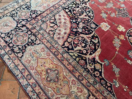 ANTIQUE TABRIZ CARPET - ADDITIONAL PHOTO 7