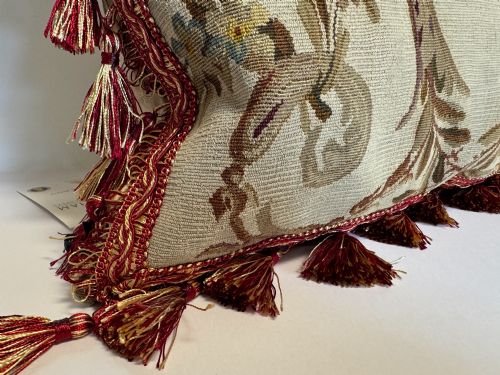 ANTIQUE AUBUSSON CUSHION - ADDITIONAL PHOTO 3