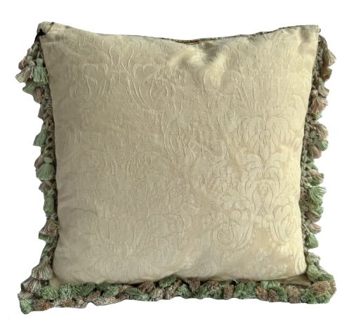 ANTIQUE AUBUSSON CUSHION - ADDITIONAL PHOTO 4