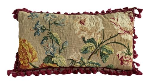 antique aubusson cushion - CATEGORY: ANTIQUE MISCELLANEOUS - DATED 1890