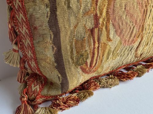ANTIQUE AUBUSSON CUSHION - ADDITIONAL PHOTO 3