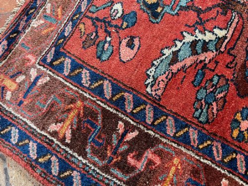 ANTIQUE HAMADAN RUG - ADDITIONAL PHOTO 4