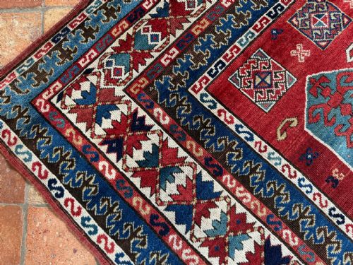 ANTIQUE KAZAK RUG - ADDITIONAL PHOTO 8