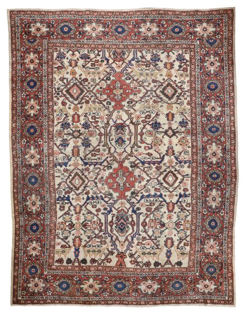 antique mahal carpet - CATEGORY: ANTIQUE RUGS - DATED 1890