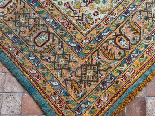 RARE SQUARE ANTIQUE USHAK CARPET - ADDITIONAL PHOTO 5