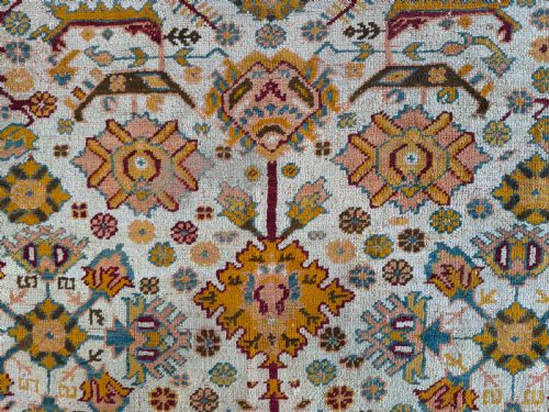 RARE SQUARE ANTIQUE USHAK CARPET - ADDITIONAL PHOTO 8