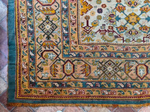 RARE SQUARE ANTIQUE USHAK CARPET - ADDITIONAL PHOTO 10