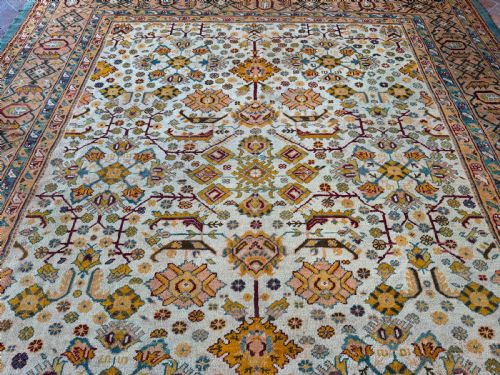 RARE SQUARE ANTIQUE USHAK CARPET - ADDITIONAL PHOTO 11