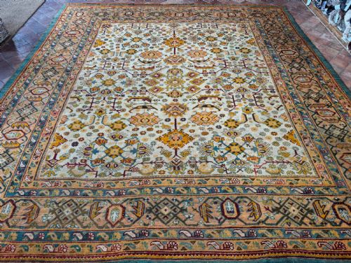 RARE SQUARE ANTIQUE USHAK CARPET - ADDITIONAL PHOTO 12