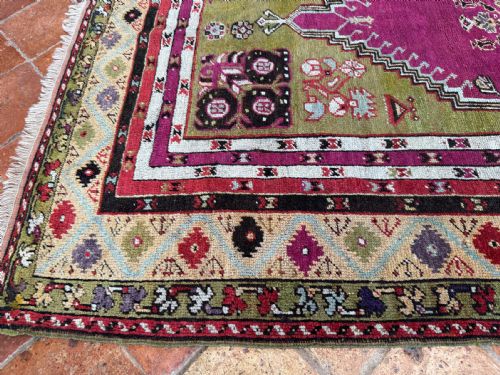 ANTIQUE KIRSHEHIR PRAYER RUG - ADDITIONAL PHOTO 6