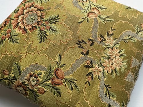 ANTIQUE FRENCH SILK CUSHION - ADDITIONAL PHOTO 1