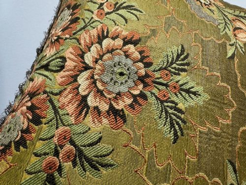 ANTIQUE FRENCH SILK CUSHION - ADDITIONAL PHOTO 6