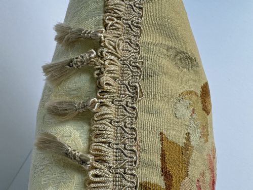 ANTIQUE AUBUSSON CUSHION - ADDITIONAL PHOTO 2