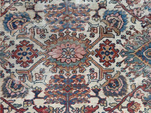 DISTRESSED ANTIQUE MAHAL CARPET - ADDITIONAL PHOTO 5