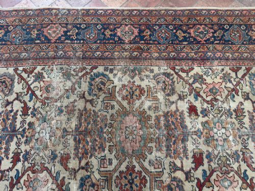 DISTRESSED ANTIQUE MAHAL CARPET - ADDITIONAL PHOTO 6