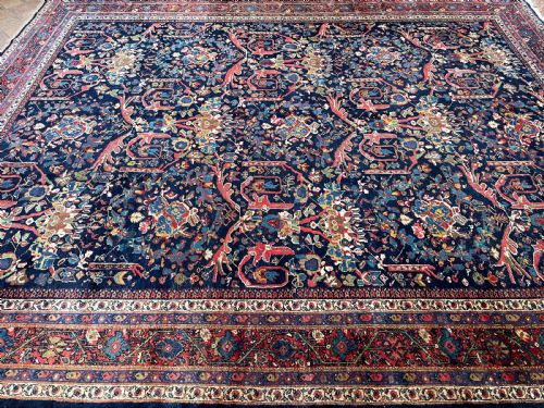 ANTIQUE MUSTAFI MAHAL CARPET - ADDITIONAL PHOTO 1