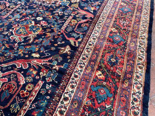 ANTIQUE MUSTAFI MAHAL CARPET - ADDITIONAL PHOTO 3