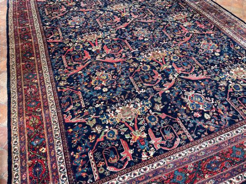 ANTIQUE MUSTAFI MAHAL CARPET - ADDITIONAL PHOTO 5
