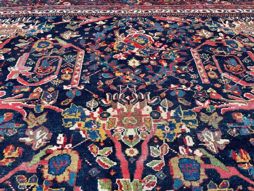 ANTIQUE MUSTAFI MAHAL CARPET - ADDITIONAL PHOTO 7