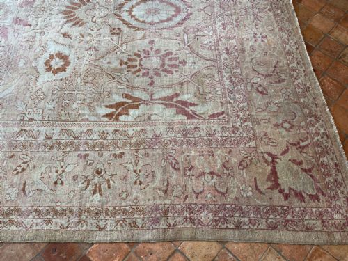 RARE ANTIQUE ZIEGLER CARPET - ADDITIONAL PHOTO 14