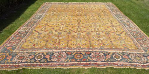 RARE ANTIQUE ZIEGLER CARPET - ADDITIONAL PHOTO 3