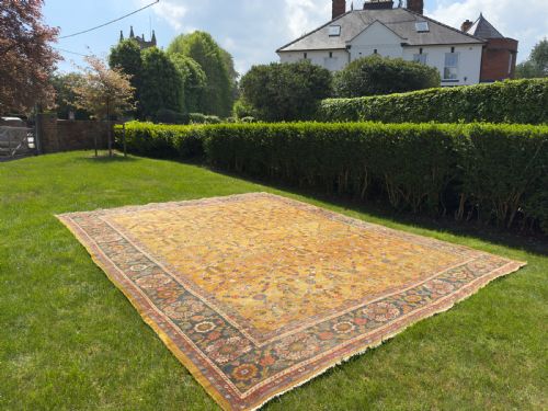 RARE ANTIQUE ZIEGLER CARPET - ADDITIONAL PHOTO 9