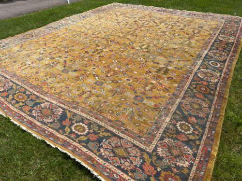 RARE ANTIQUE ZIEGLER CARPET - ADDITIONAL PHOTO 13