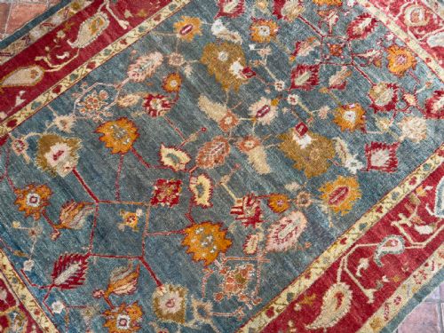 ANTIQUE ANGORA USHAK RUG - ADDITIONAL PHOTO 3
