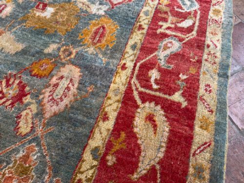 ANTIQUE ANGORA USHAK RUG - ADDITIONAL PHOTO 4