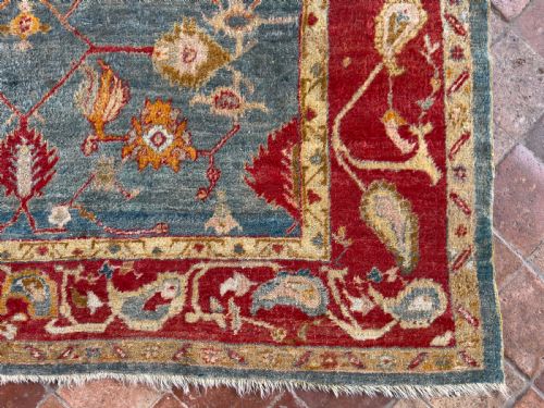 ANTIQUE ANGORA USHAK RUG - ADDITIONAL PHOTO 5