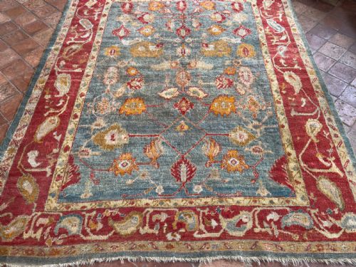 ANTIQUE ANGORA USHAK RUG - ADDITIONAL PHOTO 7