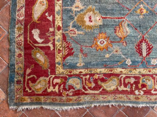 ANTIQUE ANGORA USHAK RUG - ADDITIONAL PHOTO 8